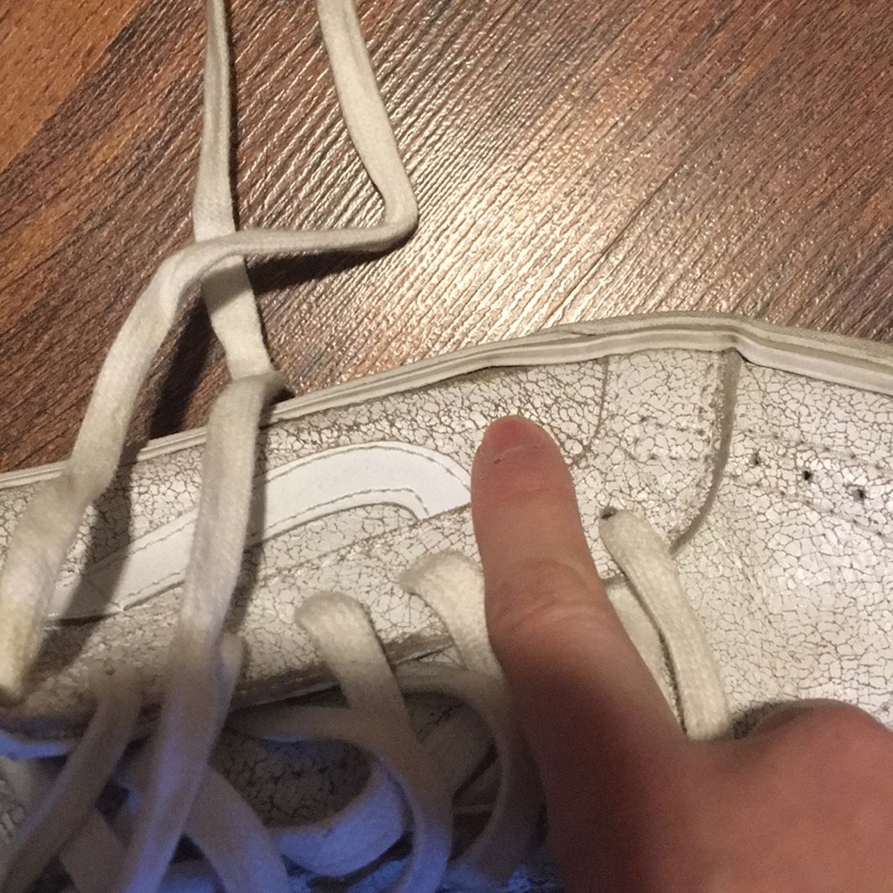 VANS white crackle high top sneakers 7.5 - Picture 8 of 8